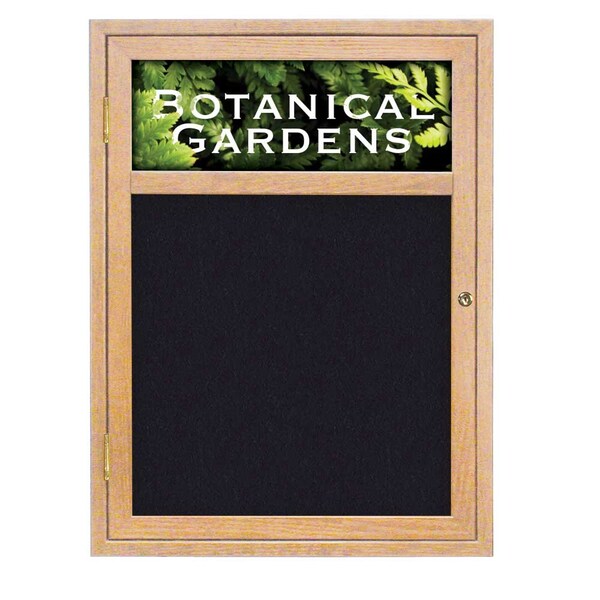 Sliding Glass Door Radius Letterboard, 96"x48", Satin/Burgundy